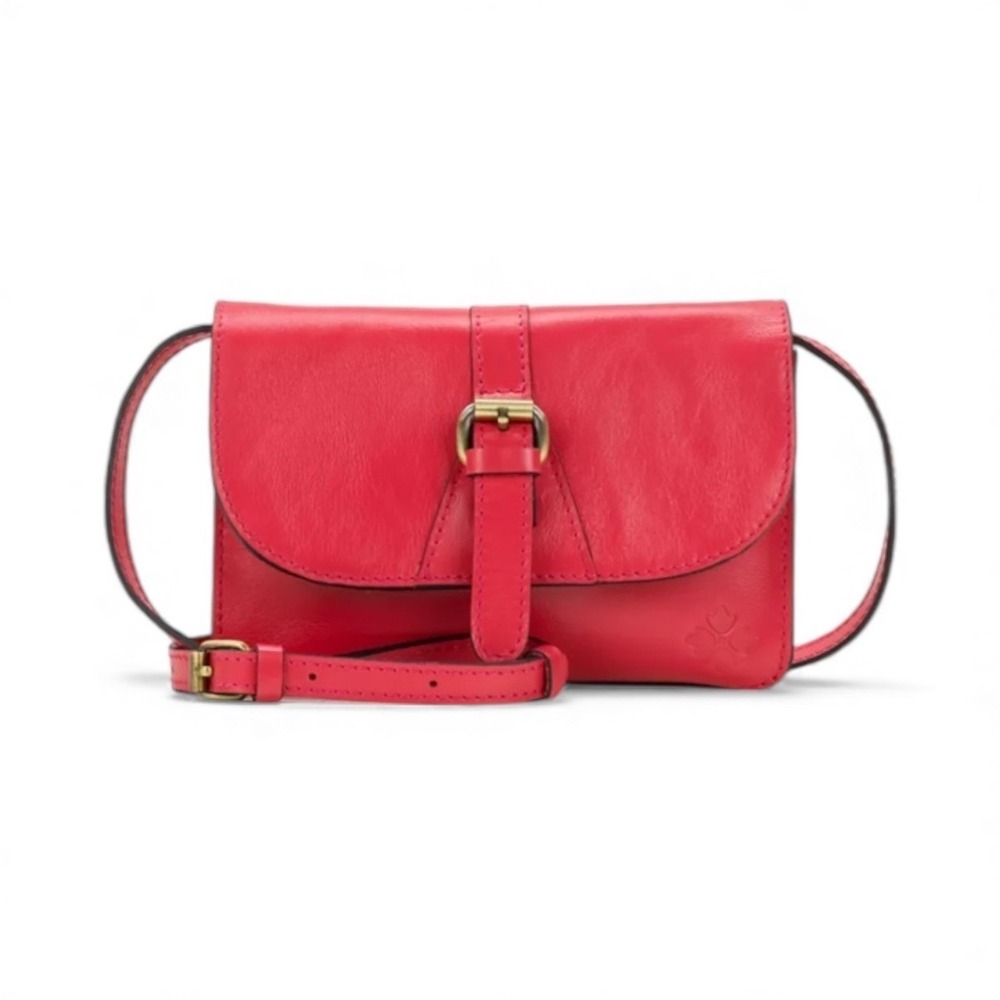 Patricia Nash Torri Leather Small Flap Crossbody Bag Passion Pink P06106